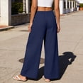 thumbnail image 6 of Wide Leg Pants Woman Lounge Casual High Waisted Comfy Pants with Pockets Summer Fashion Clothing, 6 of 8