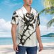 thumbnail image 3 of Fotbe Black And White Rose Camisa Hawaiana para Hombre Unisex – Camisa Casual de Verano con Botones de Manga Corta de Algodón y Lino,Medium, 3 of 7