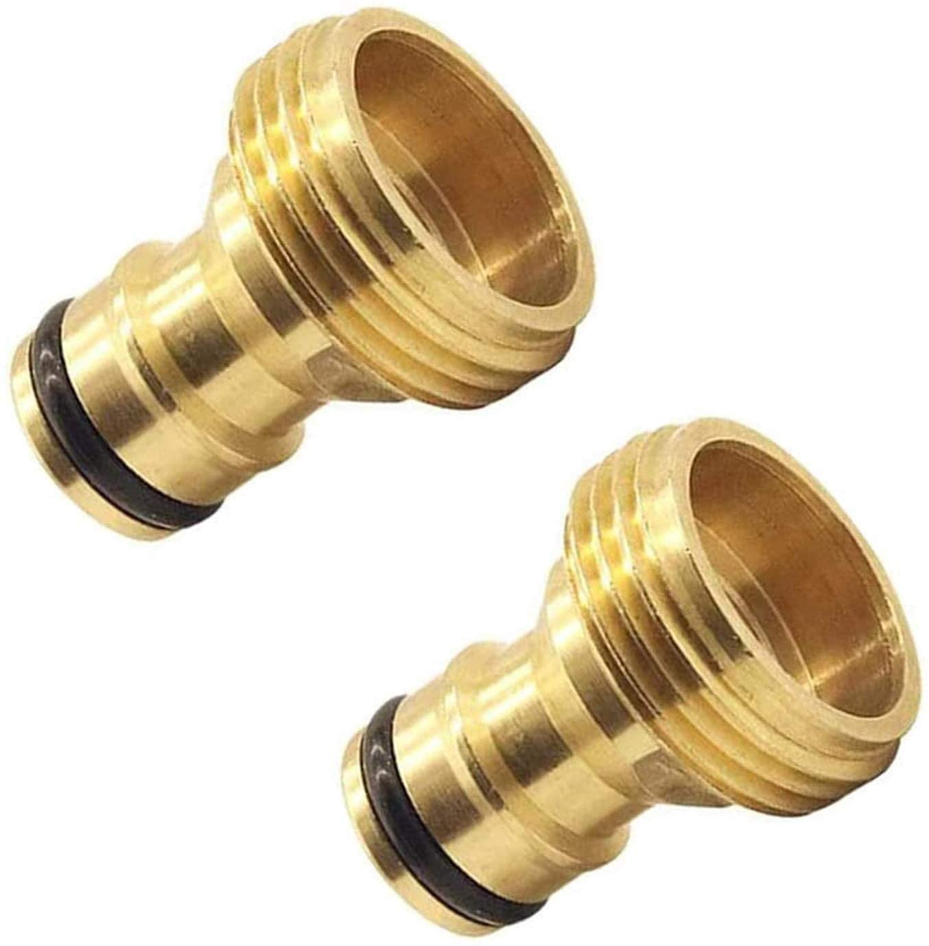 2pcs Tuyau d'Arrosage Raccord Rapide 3/4 Pouces Laiton Tuyau Fileté Mâle Raccord Rapide Adaptateur