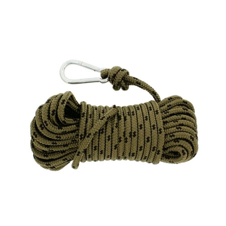 

Nylon Rope & Carabiner 3/8” Inch x 50’ Feet 220 Pound Tensioner Tie Down Anchor