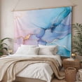 thumbnail image 3 of Blue Purple Pink Marble Tapestry for Bedroom Wall Hanging Tapestry, Modern Ink Painting Abstract Art Ceiling Backdrop Tapestries Poster Blanket Wall Decor for Teens Room Living Room Dorm 51" x 59", 3 of 8
