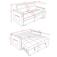 thumbnail image 2 of BSHTI 54" Pull-Out Sleeper Sofa Bed – Twin Size with 3 in 1 Convertible Sofa Bed, with Adjustable Backrest, Velvet Upholstery, Side Pocket Storage, Easy Assembly,Light Grey, 2 of 10