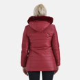 thumbnail image 2 of Tamsy Red Reversible Faux Fur and Puffer Jacket with Hood - L Birthday Christmas Gifts, 2 of 6