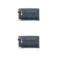 thumbnail image 4 of Qarigey Cartera de mujer, portátil, Vintage, carpeta de fotos de repuesto, bolsillo con cremallera, monedero para chicas, Notecase, regalo de Azul oscuro 2piezas, 4 of 6