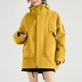 thumbnail image 4 of XUNKUSGA Women Jackets 3-In-1 Waterproof Insulated Windproof Fleece Lined Winter Coats for Women Baggy Solid Color Warm Hooded Jacket for Men Women XS-4XL Yellow, 4 of 6