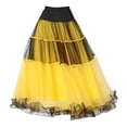 thumbnail image 1 of de salón para mujer, ropa , vestido de traje para mujer, larga escalonada clásica latina para adultos , AMARILLO Sunnimix vestido de baile latino, 1 of 8