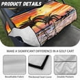 thumbnail image 6 of Whosucclay Sunset Palm Print Golf Cart Seat Cover, Easy to Install Breathable Protector for 2 Person Thickened Golf Cart Seat Towel Blanket, 52.36"x 32.28", 6 of 7