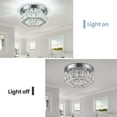 thumbnail image 6 of LEONTYNE Mini Modern Crystal Chandelier 7.9 inch Hexagon Crystal Ceiling Light Flush Mount LED Chandeliers for Bedroom Kitchen Foyer Hallway Closet (6500K Cool White), 6 of 7