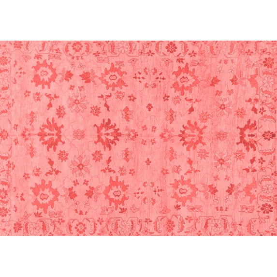 Ahgly Company Machine Washable Indoor Rectangle Oriental Red Traditional Area Rugs, 2' x 3'