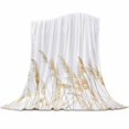 thumbnail image 5 of Throw Blanket Fleece Throw Blanket 40x50in, Pastoral Reed Pampas Grass Plant Soft Lightweight Bed Blankets Autumn Botanical on White Fuzzy Couch Blankets for All Season, 5 of 7