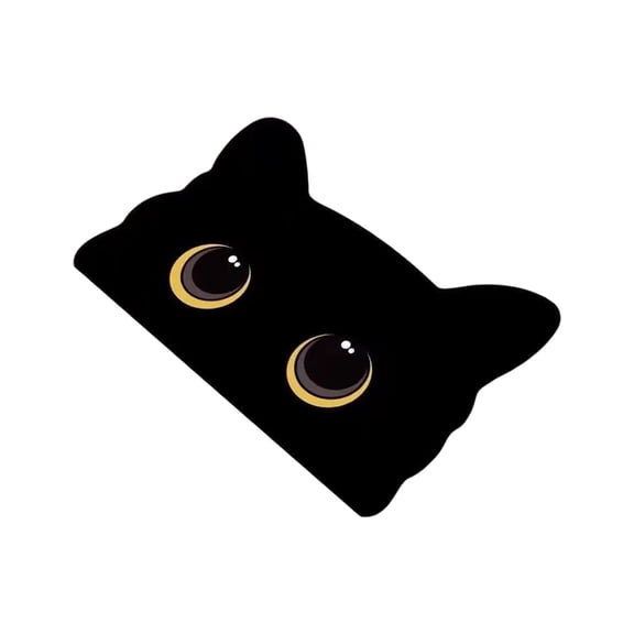 Cat Shaped Pet Food Mat for Floors, Cute Animal Prints Feeding Mats Non-Slip Floors Absorbent, for Cats Dogs Bowl and Water Dispenser A