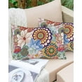thumbnail image 6 of Boho Floral Throw Pillow Covers, Bohemia Colorful Mandalas Botanical Flower Soft Breathable Pillow Cases with Zipper for Sleeping, King Size Pillowcases for Couch Bed Sofa Chair 20x36 Inches, 6 of 6