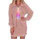 thumbnail image 1 of Cárdigan de cuello vuelto de manga larga de Color sólido a la moda para mujer, vestido informal de un solo pecho, conjunto de dos piezas Wmkox8yi bvn3931, 1 of 6