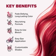 Splat Original Complete Kit, Semi-Permanent Hair Dye with Bleach, Luscious Raspberries Hair Color