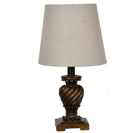 Rochdale 15 Inch Resin Tapered Drum Table Lamp Brown 15 Inch Resin Tapered Drum Table Lamp