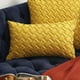 thumbnail image 1 of Xiao Hua Funda de cojín decorativa con diseño de tejido de canasta, de ante súper suave, con acento lumbar sólido para sofá, coche (amarillo, 30,5 x 50,8 cm), 1 of 5