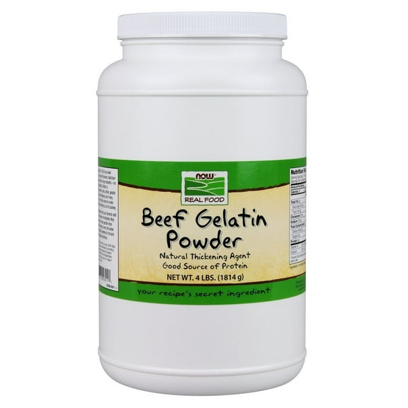 Now Real Food Beef Gelatin Powder, 4 Pound Tub