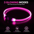 thumbnail image 4 of Miaocao LED Dog Collar, Light Up Dog Collars USB Rechargeable for Night Walking-Fashion TPU Glowing Safety Pet Collar Lights for Small Dogs Cat(Pink), 4 of 8
