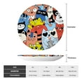 thumbnail image 2 of Picia Funny Cats Pattern Bone China Decorative Plate – Wall Decor with Stand and Adhesive, Elegant Ornament for Living Room, Office, or Entryway-7in, 2 of 6