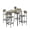 Gray, variant on Mvvte 5-Piece Dining Table Set with Counter Height Table & 4 Bar Stools, Industrial Kitchen Dining Set with Footrest & Backrest, Space-Saving Dinette Set for Pub, Dining Room, Restaurant, Gray