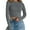 Gray, variant on Women's Long Sleeve Shirts Slim Fit Crewneck Crop Tops Basic Fall Going Out Tops