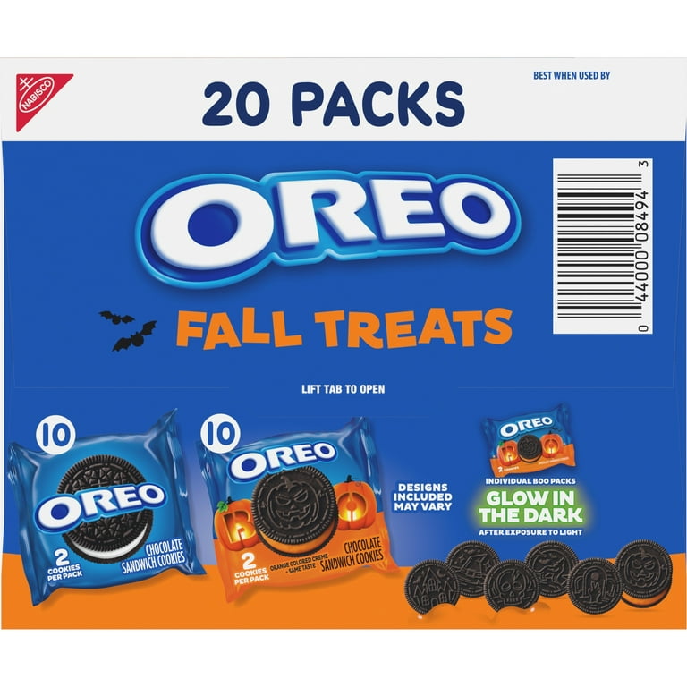OREO Boo! Trick or Treat Halloween Cookies Variety Pack, 20 Snack
