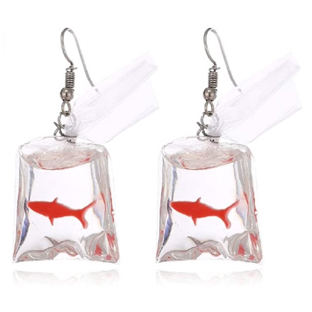 Pendientes de fresa roja con personalidad creativa, lindos pendientes colgantes de hongo con simulación de resina de fruta 3D