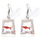 thumbnail image 4 of Pendientes de fresa roja con personalidad creativa, lindos pendientes colgantes de hongo con simulación de resina de fruta 3D, 4 of 5