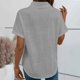 thumbnail image 5 of TaTaai Women's Casual V-Neck Top Short Sleeve Button Front Solid Color Blouse Soft Lightweight Comfy Spring Summer Daily Beach Wear Gift, 5 of 7
