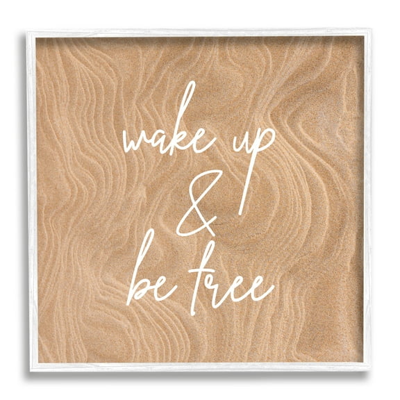 Stupell Indtries Wake Up and Be Free Phrase Modern Pattern,17 x 17,Design by Birch&Ink