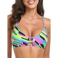thumbnail image 1 of RELLECIGA Women's Strappy Longline Triangle Bikini Top, 1 of 6