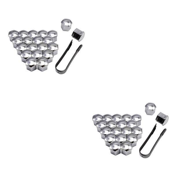 Sidaley 20 piezas tapa de tuerca de rueda de coche cubierta de tornillo de cubo Universal llantas chapado azul 17mm Type1 NO1 Sidaley CBP194110
