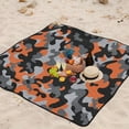 thumbnail image 6 of GZHJMY Extra Large Outdoor Picnic Blanket 78"x78",Orange Camouflage Waterproof Beach Blanket Sand Free Foldable Picnic Mat for Camping,Park,Beach,Hiking, 6 of 6