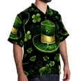 thumbnail image 2 of Saint Patrick's Day Men's Short Sleeve Beach Shirts Button Down Poplin Casual Printed Summer Unisex, 2 of 6