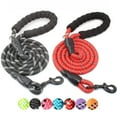 thumbnail image 1 of 2 Pack de Laisses pour Chiens Robustes de 5 Pieds avec Poignée Rembourrée Confortable Laisses Réfléchissantes pour Chiens de Taille Moyenne (Noir + Rouge), 1 of 7