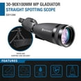 thumbnail image 3 of Barska 30-90x100 Gladiator Waterproof Straight Spotting Scope, Black w/Tripod & Soft Case, 3 of 4