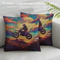 thumbnail image 3 of Orinice Dirt Bike Graphic Decorative Cushion Throw Pillow Cover Square 1PC Soft and Durable for Home Couch Living Room Bed Sofa 22x22in, 3 of 5