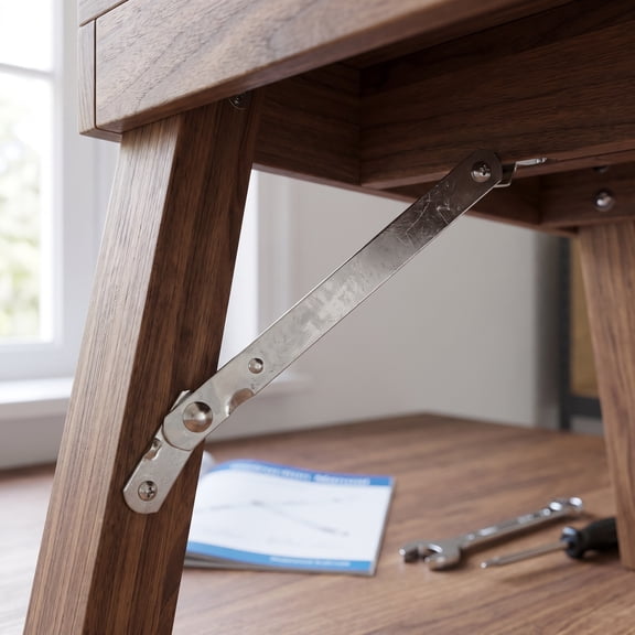 LOLIPPYY 2-Pack Stainless Steel Folding Table Support Hinges Lid Stay Hardware for Furniture Connector
