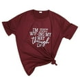 thumbnail image 1 of T-Shirts à Col Rond Imprimés pour Femmes Grande Taille, Manches Courtes, T-shirt Graphique, Hauts, T-shirt pour Femmes, 1 of 2