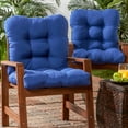 thumbnail image 3 of Greendale Home Fashions Outdoor Tufted 42'' x 21'' Chair Cushion, Set of 2, Marine Blue, 3 of 9