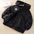 thumbnail image 5 of ITSAME Boys Hooded Winter Thick Coat Full Zip Warm Outdoor Windbreaker Jacket with Pockets Black Size 8, 5 of 7
