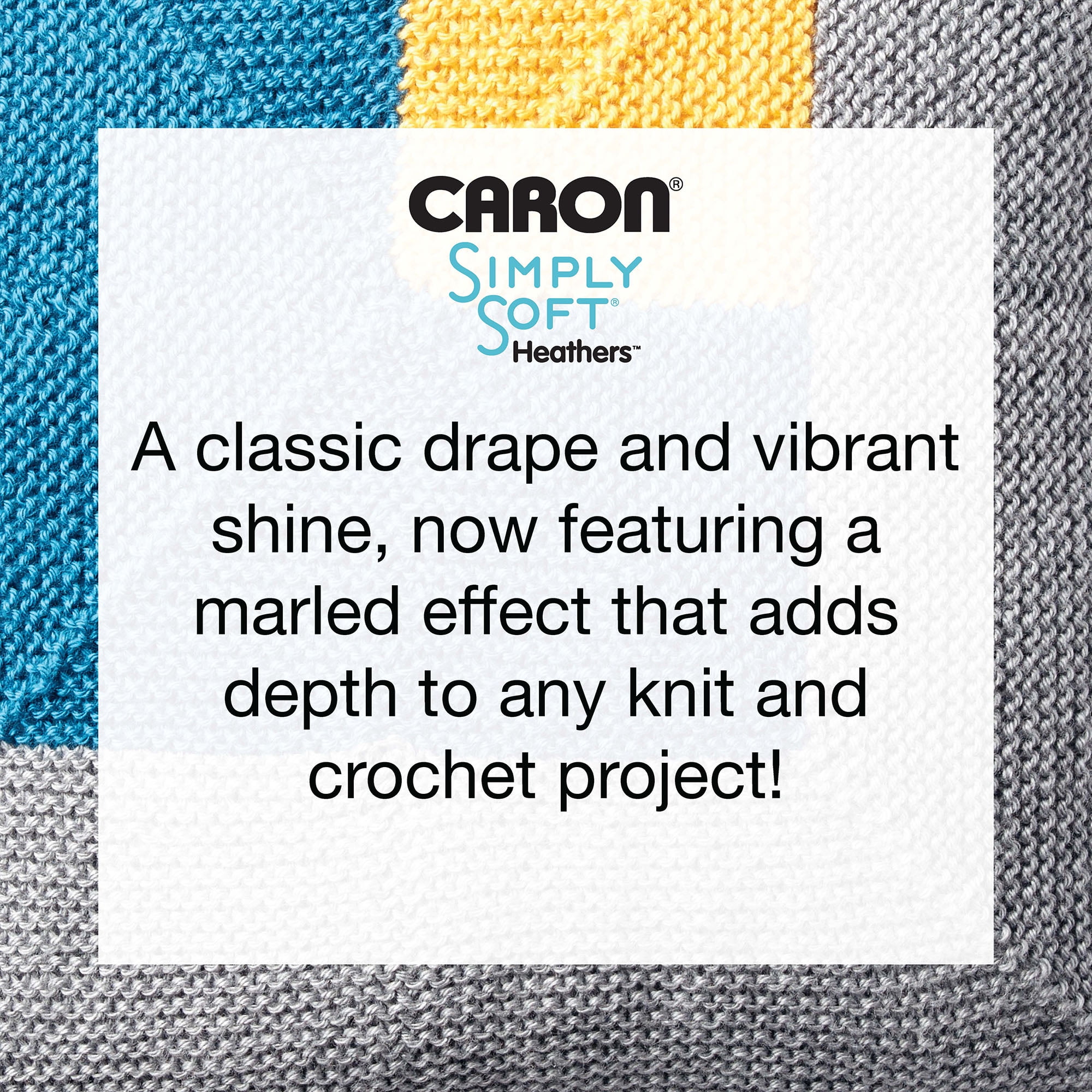 Caron® Simply Soft® Heathers™ #4 Medium Acrylic Yarn, Charcoal Heather 5oz/141.7g, 250 Yards (12 Pack)