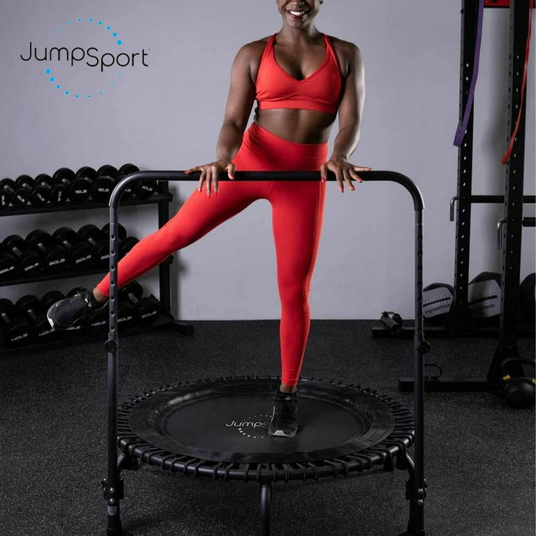 JumpSport, Steel Padded Trampoline with Adjustable Handle Bar, 39