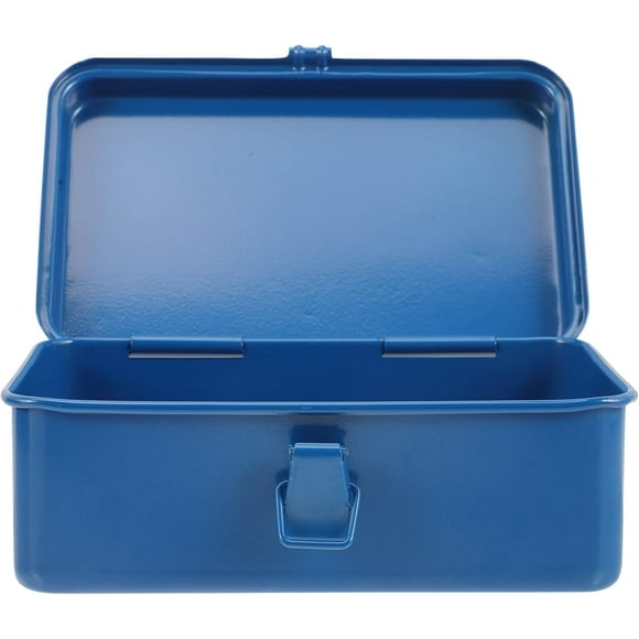 UTAH-Large Metal Lock Tool Box : Portable Tool Box Storage Container General Tool Box - Craft Storage Toolbox for Tools - Hand Carry - Blue
