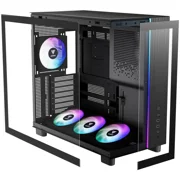 Gamdias ATLAS M4 pc case ATX 4x120mm PWM ARGB fans, adjustable angle lower fan mount, Front-Mounted PSU Design