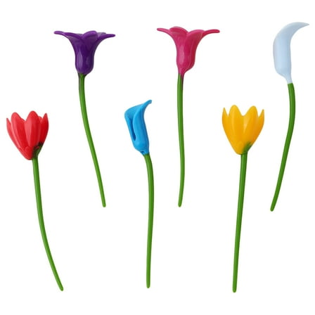 WHAMVOX Silicone Wine Glass Charms for Door Assorted and Easy Identify Drinks 6pcs