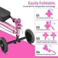 thumbnail image 4 of COSYWILL Knee Scooter,Economy Knee Walker with Dual Braking System,Foldable Scooter for Foot Injuries,Compact Crutches Alternative,Pink, 4 of 7