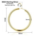 thumbnail image 2 of TINGN Chunky Gold Hoop Earrings for Women S925 Sterling Silver Post 14K Gold Plated Thick Tube Lightweight Hollow Hoops Earrings for Women, 2 of 6