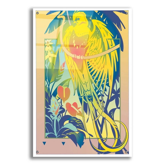 Epic Art 'Tropical Garden' by David Chestnutt, Acrylic Glass Wall Art, 24"x36"