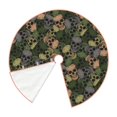 thumbnail image 2 of Daiia Camouflage Skulls Drawing Merry Christmas Tree Skirt , Xmas Large Lace-up Tree Skirt, Santa Snowflakes Rustic Home Decorations New Year Party Farmhouse Decor-30", 2 of 7